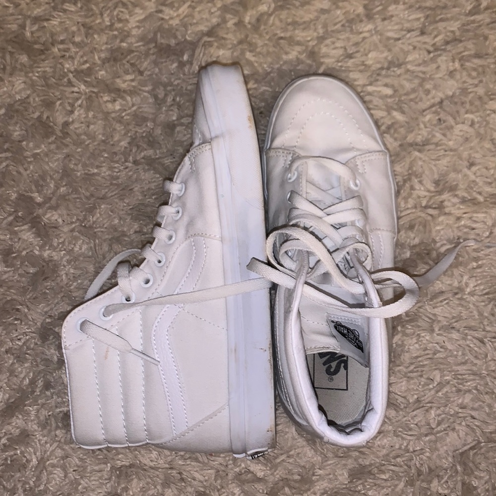 white high top Vans